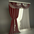 Elegant Texture Curtain 3D model small image 1