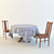 Versatile Dining Set: Table and Chairs 3D model small image 1