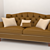 Elegant Tufted Sofa 3D model small image 1