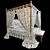 Elegant Canopy Bed 3D model small image 1