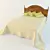 Elegant Carved Bed 3D model small image 1