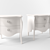 Elegant Rose Bedside Table 3D model small image 1