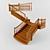 Classic Wooden Ladder 3D model small image 1