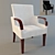 Elegant Wood Chair 3D model small image 1