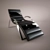 Elegant Velvet Chaise Longue 3D model small image 1