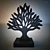 Handcrafted Wooden Tree Statuette 3D model small image 1