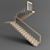 Metallic Baluster Ladder 3D model small image 1