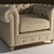 Luxury Cigar Club Armchair 3D model small image 1