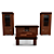 Elegant Amati Living Room Furniture 3D model small image 1