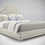 Luxury Margaux King Upholstered Bed 3D model small image 1