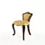 Elegance Upholstered Chair 3D model small image 1