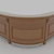 Classic Bourbon Bar Counter 3D model small image 1