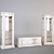 Modern White Cabinet 3D model small image 1