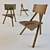 Rustic Wooden Chair: Vintage Design 3D model small image 1