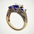 Sapphire Elegance Ring 3D model small image 1