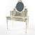 Elegant Vanity Set with Mirror 3D model small image 1