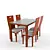 Elegant Dining Set 3D model small image 1