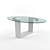 Elegant Cattelan Dining Table 3D model small image 1