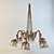 Elegant Artisan Chandelier 3D model small image 1