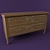 Elegant Cherry Wood Dresser 3D model small image 1