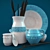 Elegant Ceramic Set: Provence 3D model small image 1