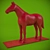 Elegant Horse Figurine 3D model small image 1