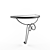 Elegant Iron Console Table T0552 3D model small image 1