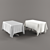 Two Variants Rectangle Tablecloth 3D model small image 1