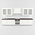 Compact White Kitchen: Ideal for Small Spaces 3D model small image 1