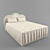 Classic Upholstered Bed 3D model small image 1