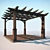 Stylish Textured Pergola 3D model small image 1