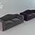 Italian Avery Velvet Sofa 3D model small image 1