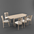 Sleek Dining Set 3D model small image 1