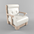 Rustic Country Style Armchair 3D model small image 1