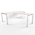 Executive Desk with Extension - BENT 3D model small image 1