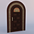 Translate description: Carved Moroccan-style door. Width 90cm.

Moroccan Carved Door 3D model small image 1