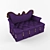 Minimalist Small Sofa 3D model small image 1