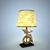 Marble Dolphins Table Lamp 3D model small image 1