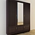 Elegant 3-Door Wooden Wardrobe 3D model small image 1