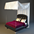 Elegant Canopy Bed by Ipe Cavalli 3D model small image 1