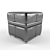 Cozy Comfort Ottoman 3D model small image 1