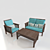 Sofa Plus Table Combo 3D model small image 1