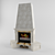 Elegant Colbert-Supra Fireplace 3D model small image 1