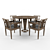 Giorgetti Table and Unknown Manufacturer Chair 3D model small image 1