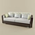  Cozy Cushioned Sofa 3D model small image 1