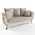 Mishel Three-Seater Sofa: Authentic Design & Accurate Dimensions 3D model small image 1