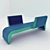 Modern Public Bench 3D model small image 1