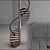 Forged Handrail Staircase 3D model small image 1