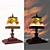 Elegant Wood and Glass Lamp 3D model small image 1