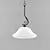 Massive 1-Light Metal and Glass Pendant 3D model small image 1